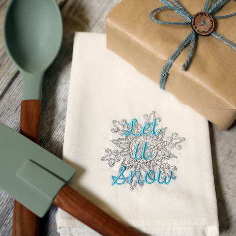NEW! - Let it Snow Tea Towel - Christmas