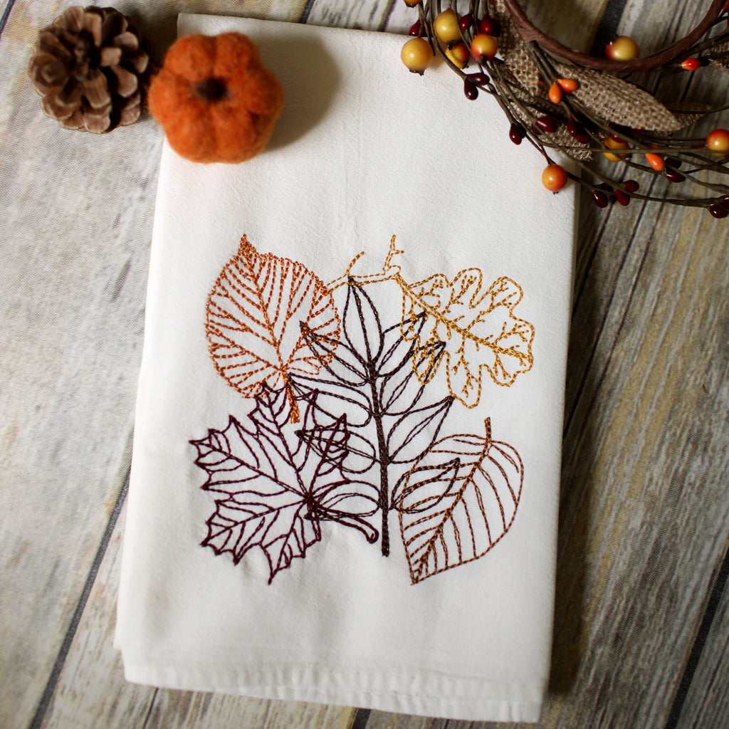 Plaid Pumpkin Personalized Flour Sack Towel