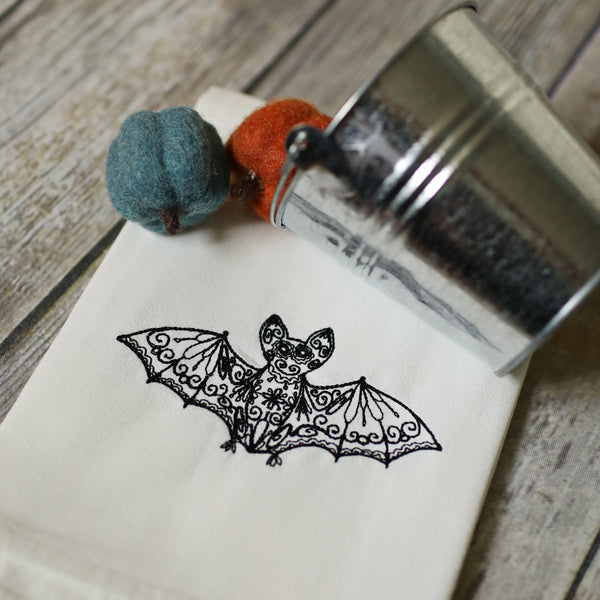 Lace Bats Tea Towel