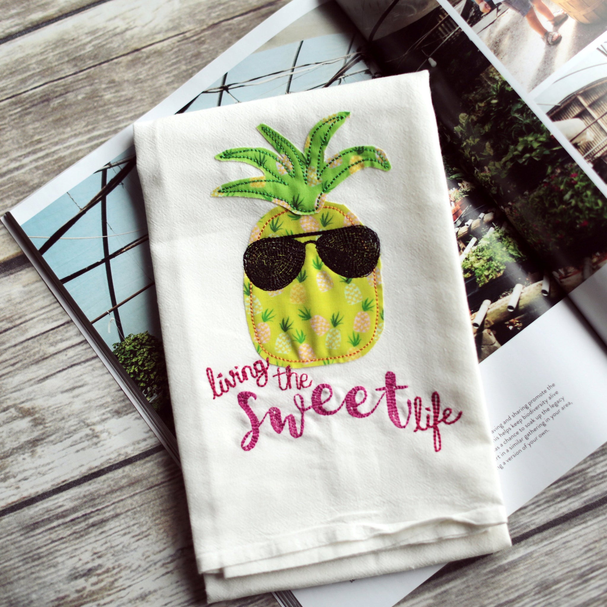 Pineapple - Living the Sweet Life Tea Towel