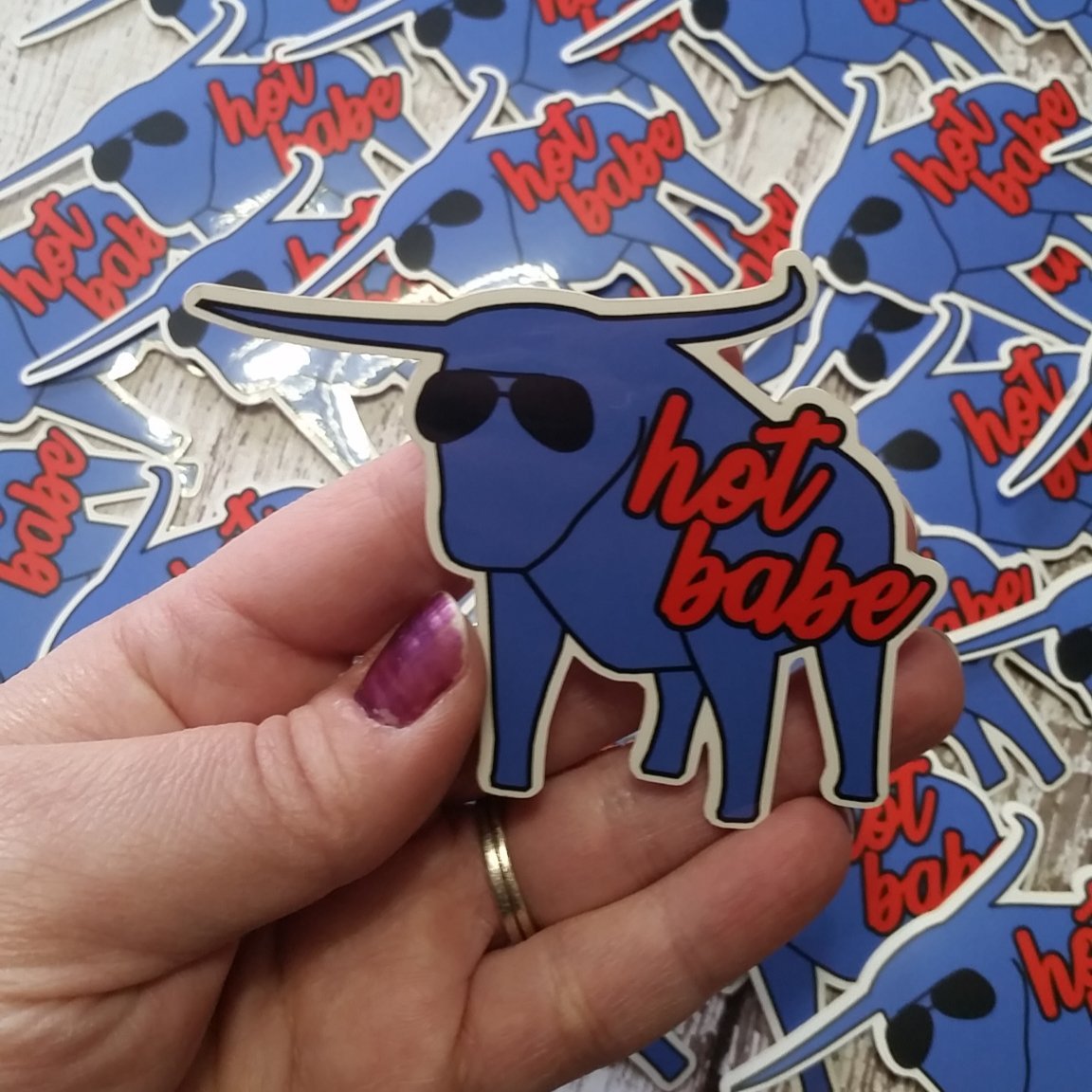 Ready to ship - 'Hot Babe' Vinyl Sticker - 3.4