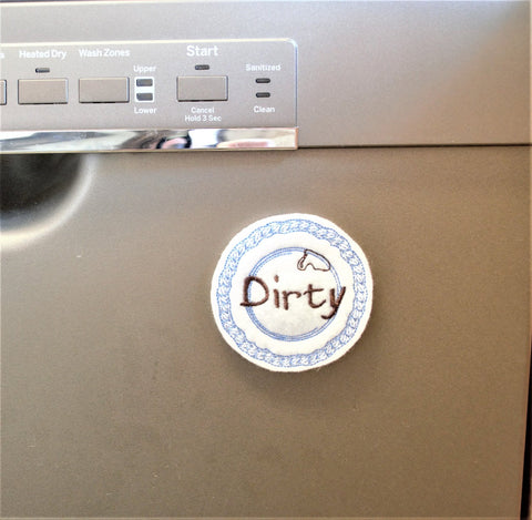 SALE! - Reversable Clean/Dirty Plate Dishwasher Magnet