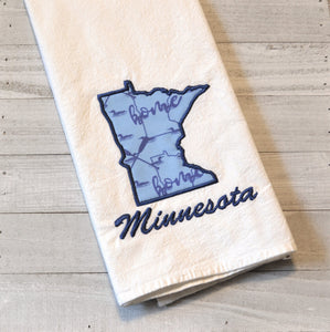 I Love Minnesota Tea Towel - MN Home Fabric